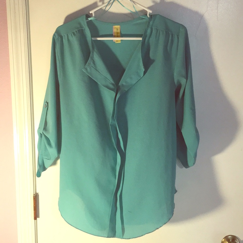 Teal blouse